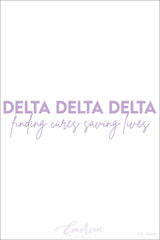 Delta Delta Delta Finding Cures Saving Lives Philanthropy Tee