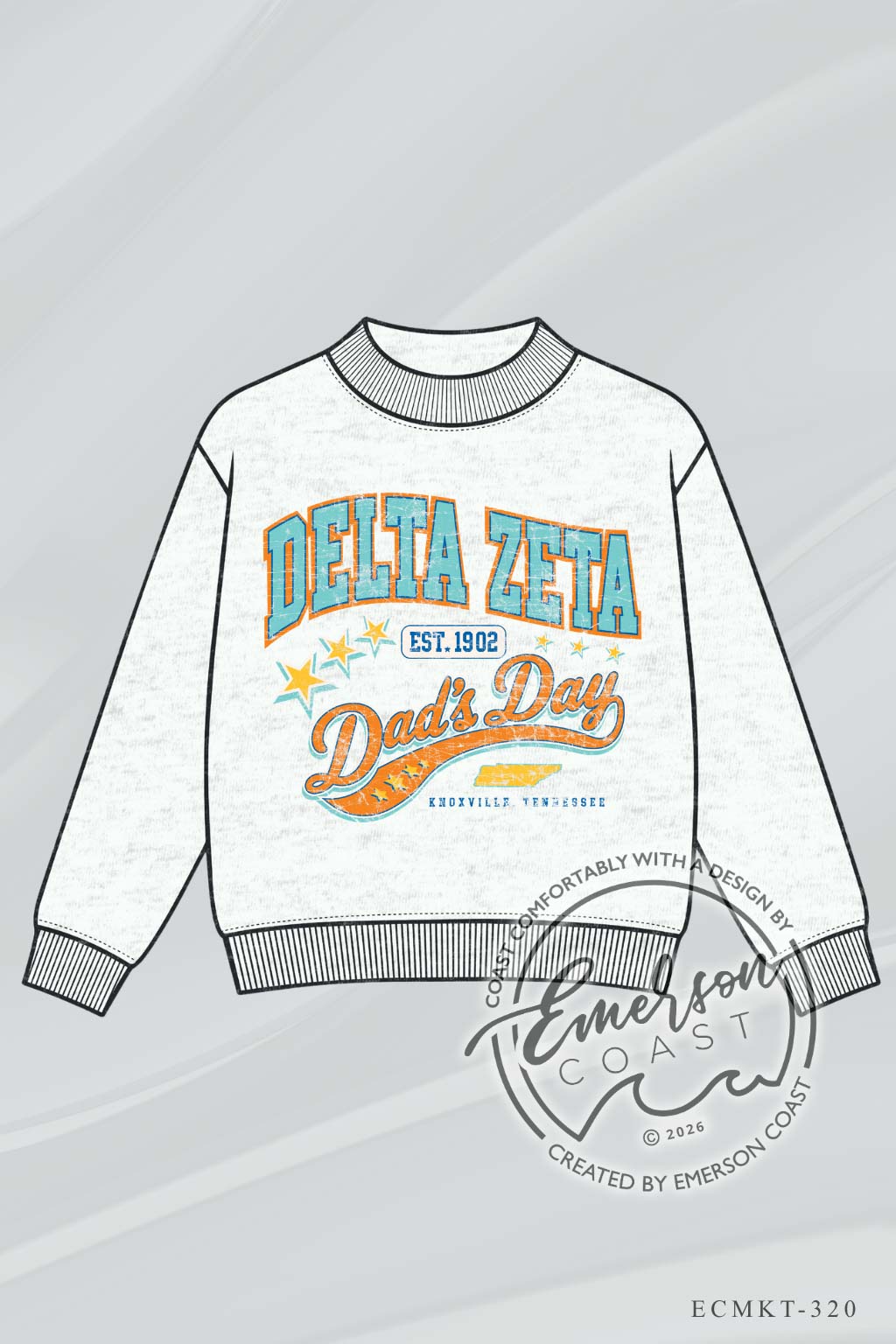 Delta Zeta Tennessee Dads Day Classic Mock Neck