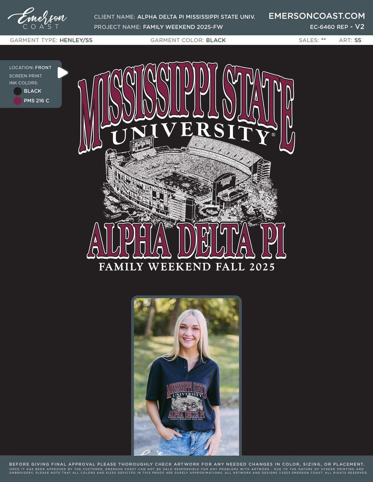 EC-6460 REP Alpha Delta Pi Mississippi State University Family Weekend 2025-FW
