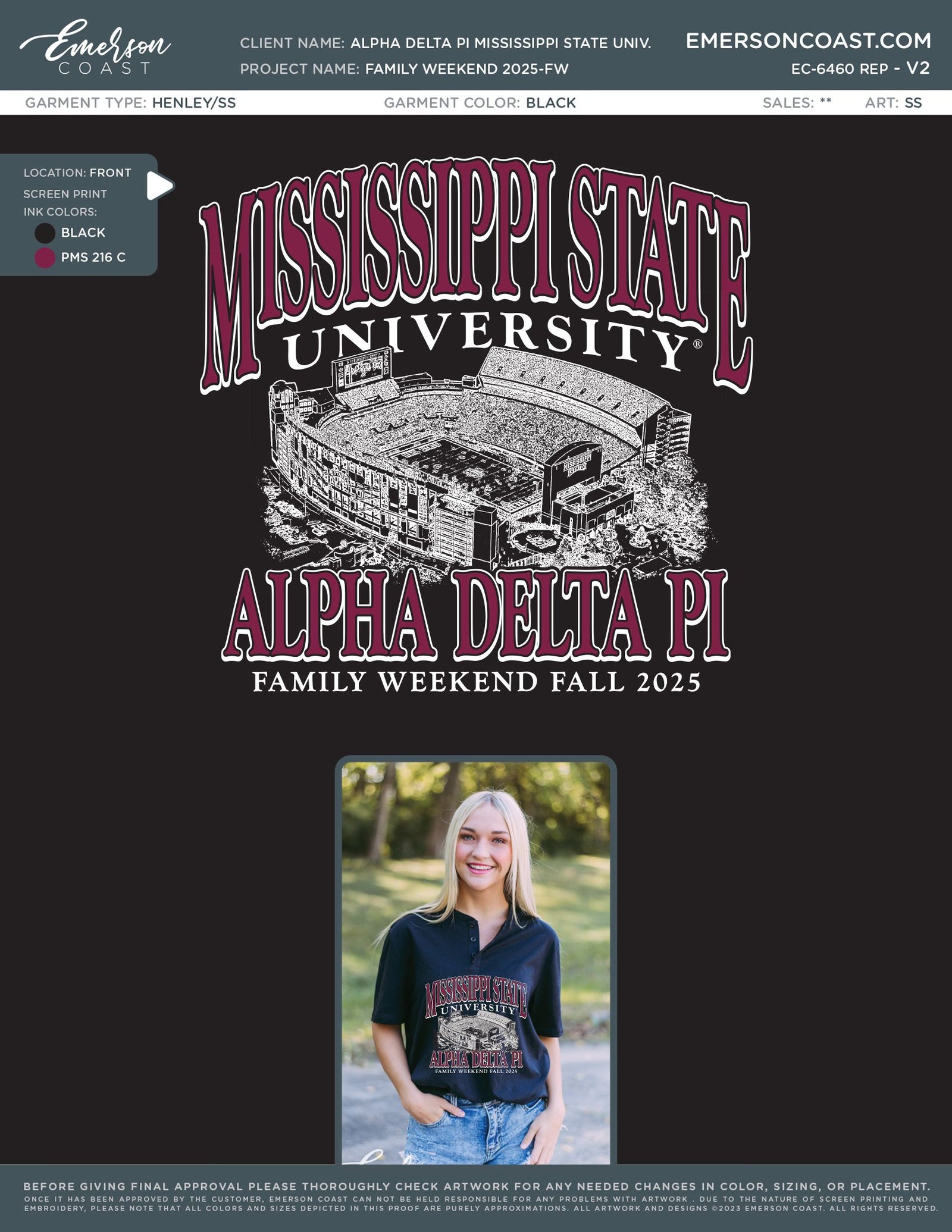 EC-6460 REP Alpha Delta Pi Mississippi State University Family Weekend 2025-FW
