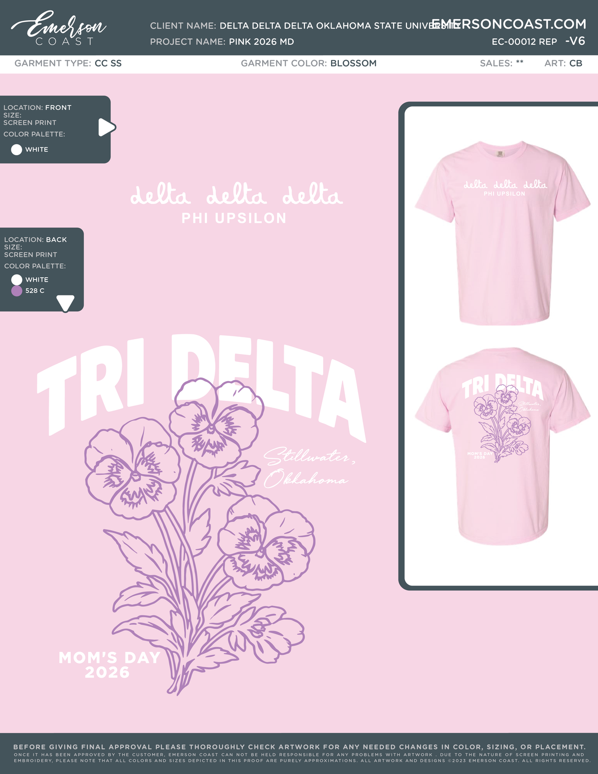EC-00012 REP Delta Delta Delta Oklahoma State University Pink 2026 MD