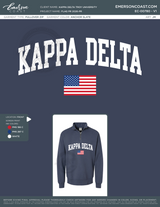 EC-00780 Kappa Delta Troy University Flag PR 2026-PR - mockneck + quarterzip