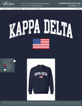 EC-00780 Kappa Delta Troy University Flag PR 2026-PR - henley + crewneck