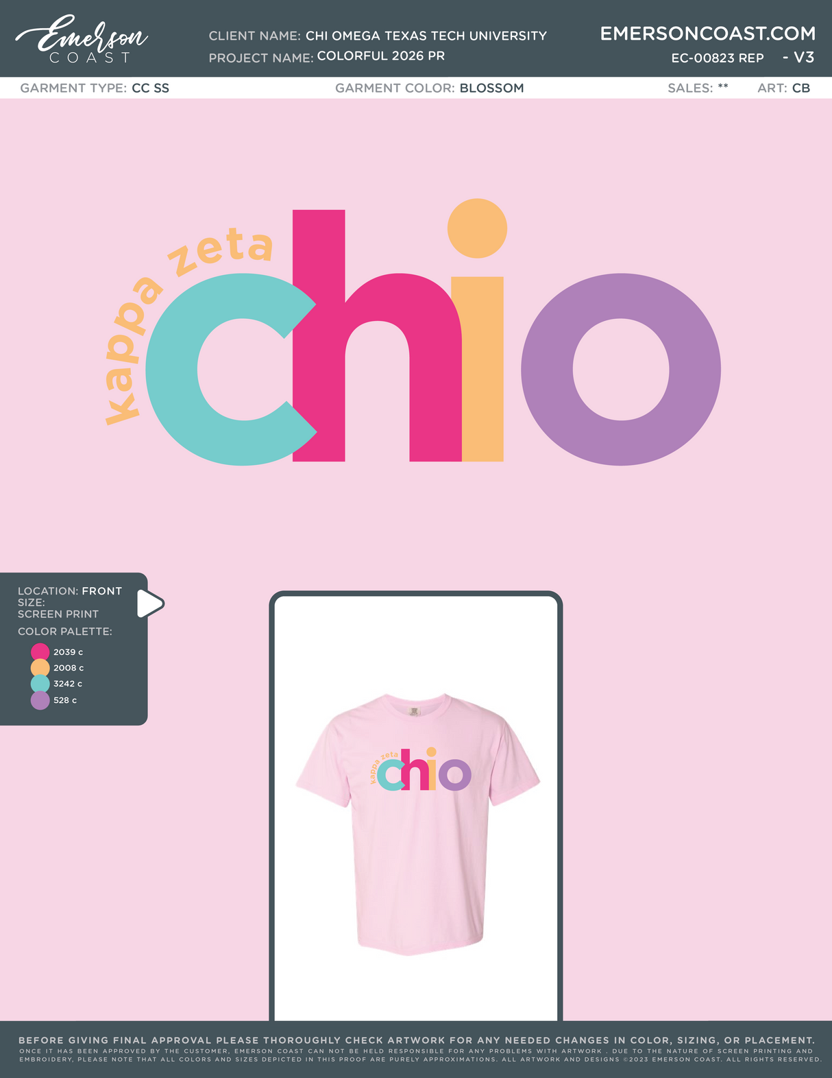 EC-00823 REP Chi Omega Texas Tech University Colorful 2026 PR