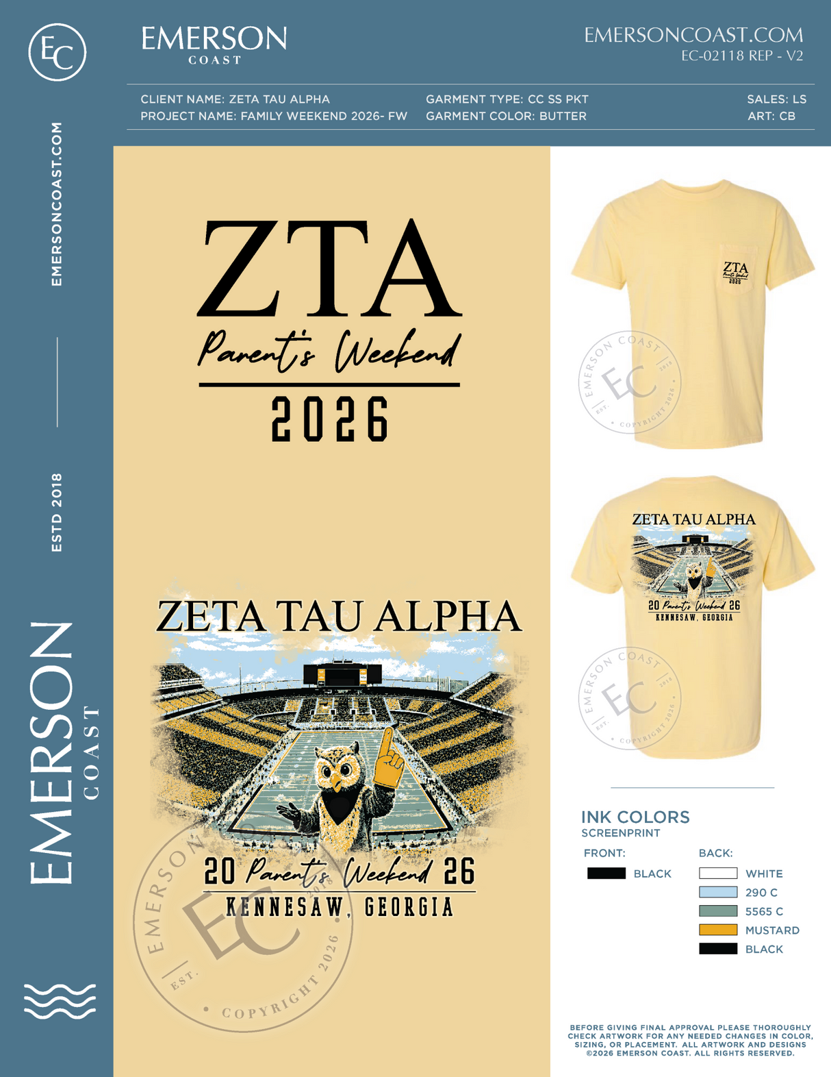 EC-02118 REP Zeta Tau Alpha Kennesaw State University Family Weekend 2026- FW