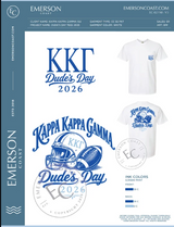 EC-02190 REP Kappa Kappa Gamma Illinois State University Dude's Day Tees 2026-FW