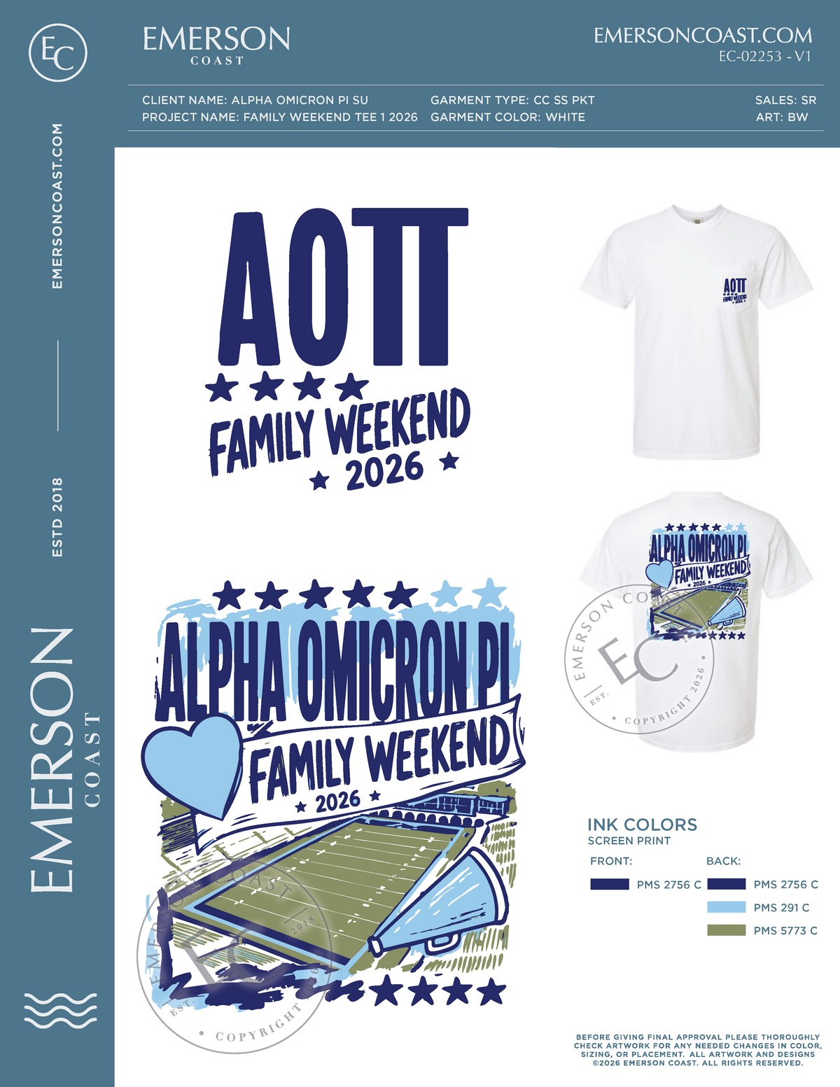 EC-02253 REP Alpha Omicron Pi Samford University Family Weekend Tee 1 2026-FW