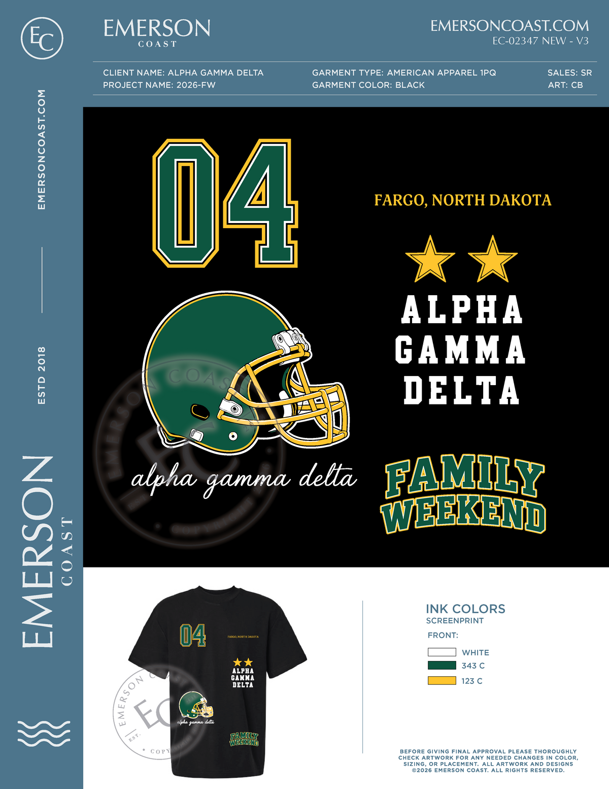 EC-02347 NEW Alpha Gamma Delta North Dakota State University Parents Wknd 2026-FW