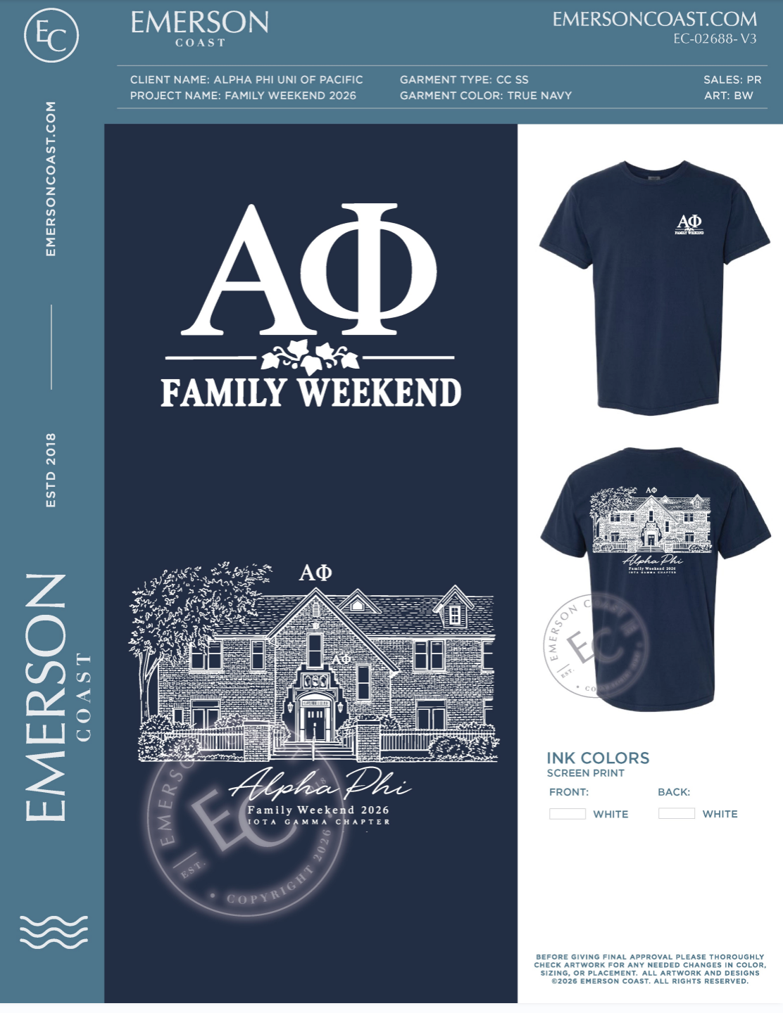 EC-02688 NEW Alpha Phi University of the Pacific Family Weekend 2026-FW