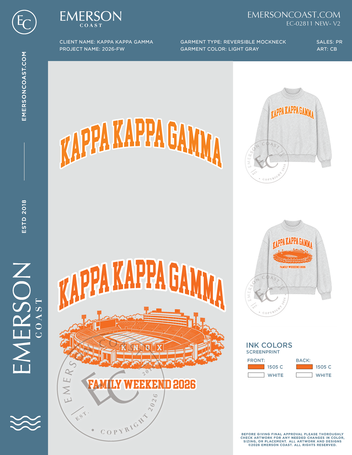 EC-02811 NEW Kappa Kappa Gamma University of Tennessee Family Weekend 2026-FW