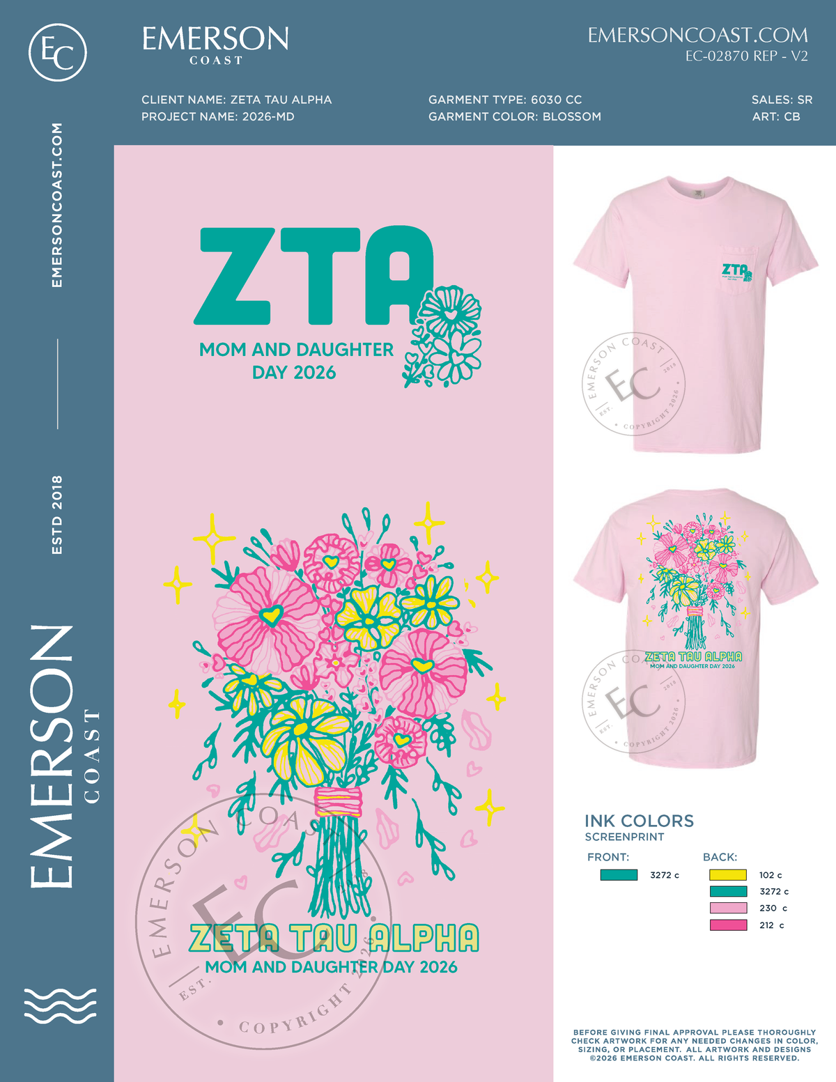 EC-02870 REP Zeta Tau Alpha University of Central Florida Mom/Daughter Day Tees 2026-MD
