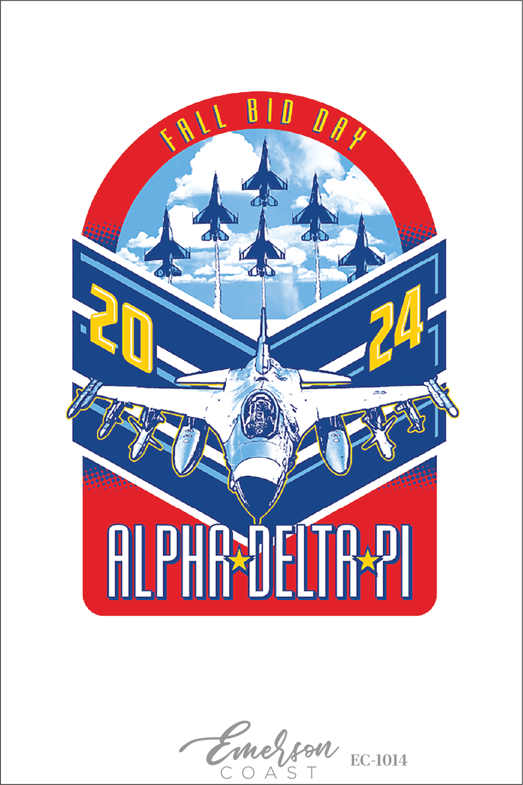 Alpha Delta Pi Flying First And Finest Bid Day T-Shirt