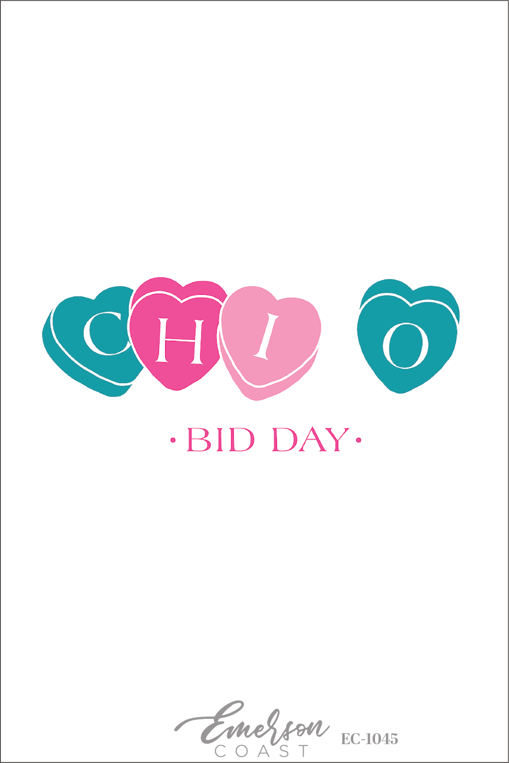 Chi Omega Candy Hearts Bid Day T-Shirt
