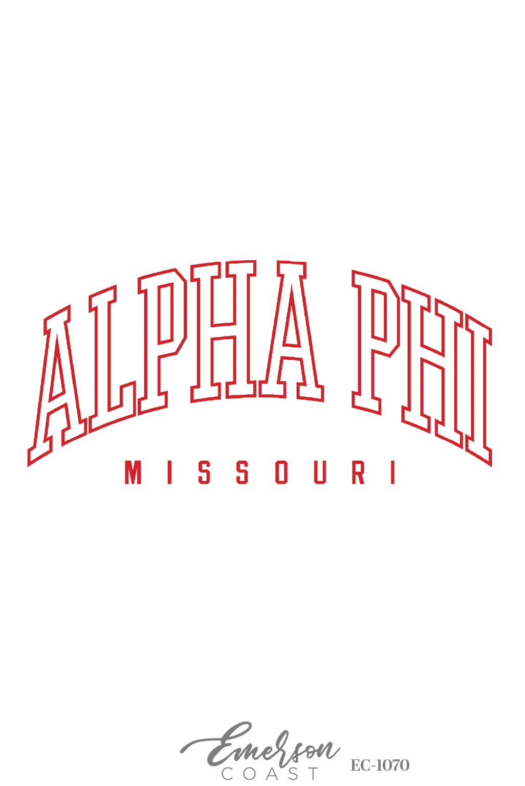 Alpha Phi Red Font Recruitment Tee