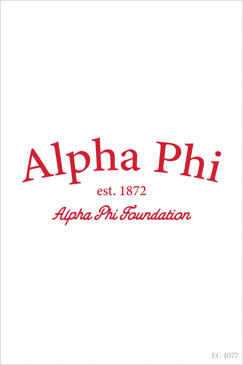 Alpha Phi Virginia Tech University Simple Red Recruitment Tee