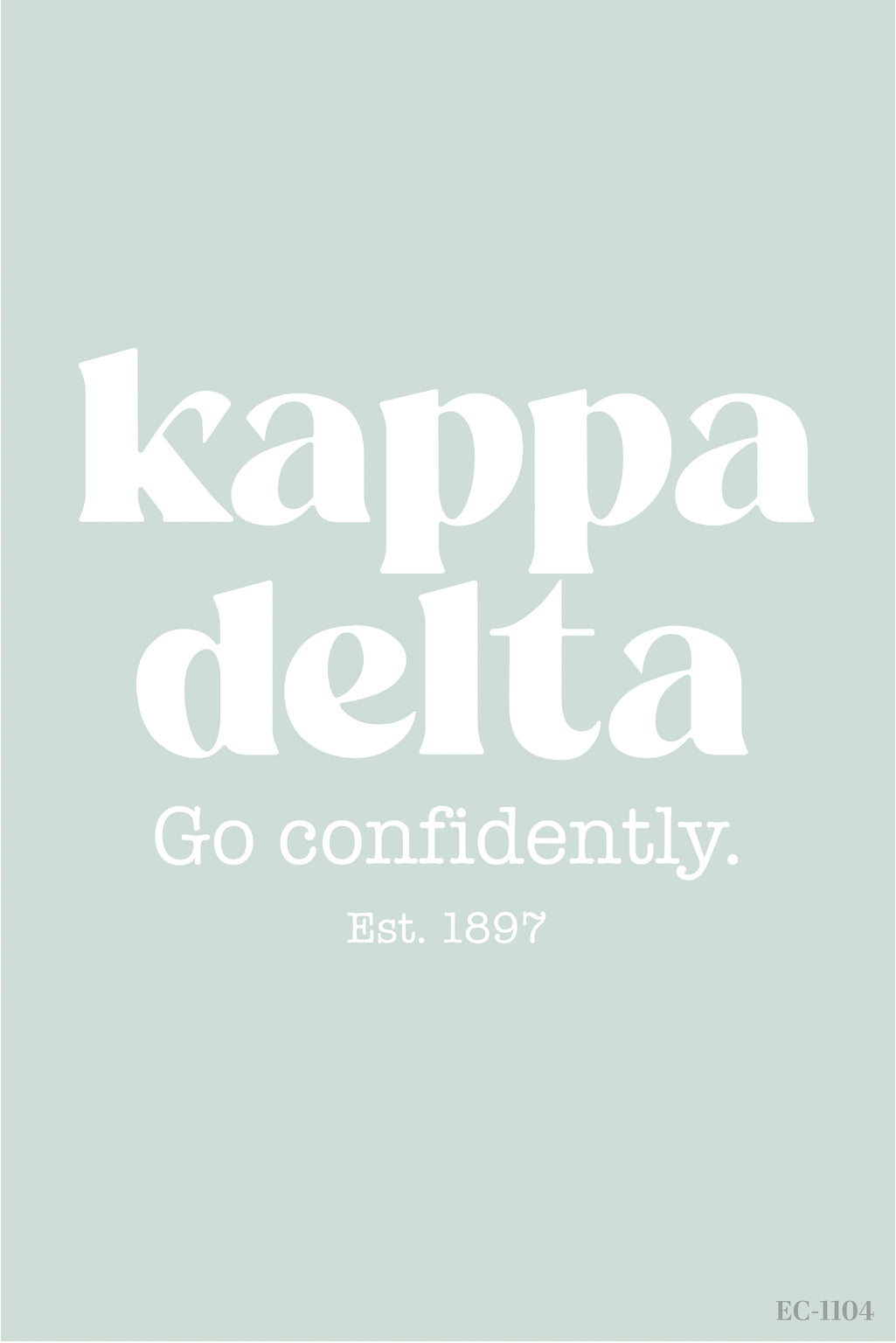 Kappa Delta Light Green Go Confidently Tee