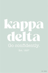 Kappa Delta Light Green Go Confidently Tee