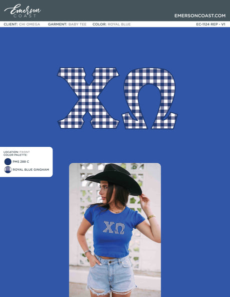 EC-1124 REP Chi Omega University of Central Florida Gingham 2024-PR