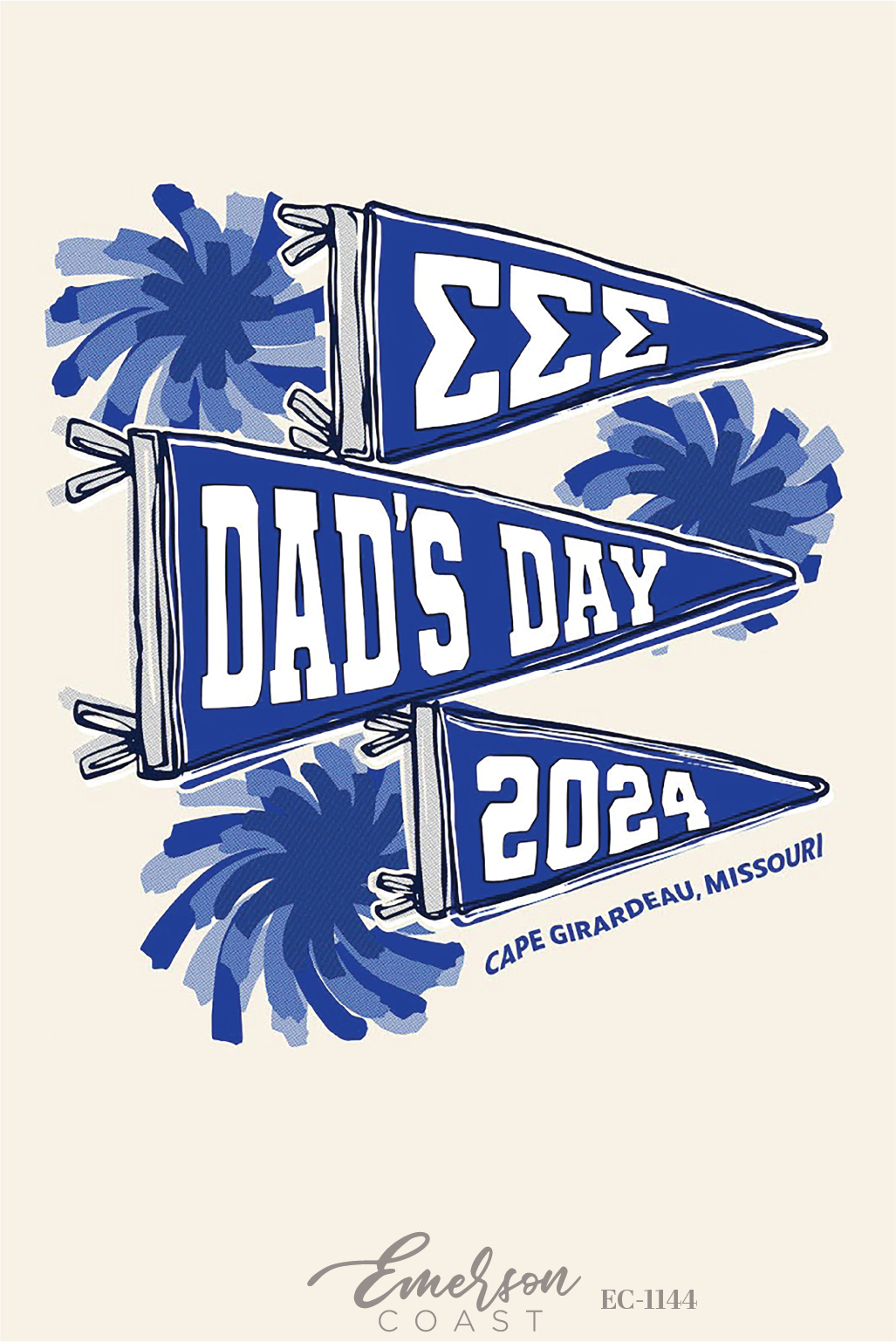 Sigma Sigma Sigma Southeast Missouri State University Dad's Day Pennants T-Shirt