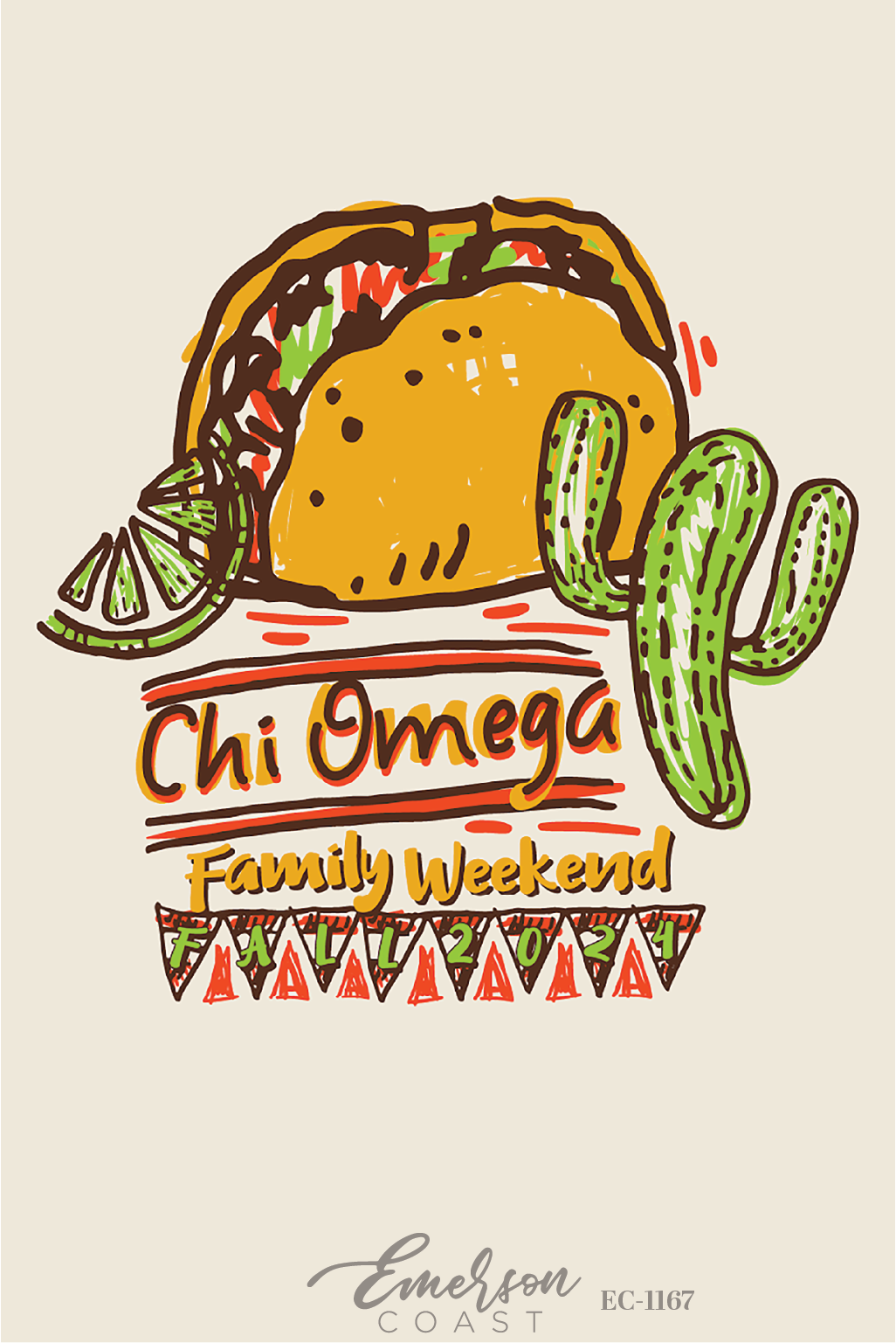 Chi Omega McNeese State Family Weekend Tacos Tshirt