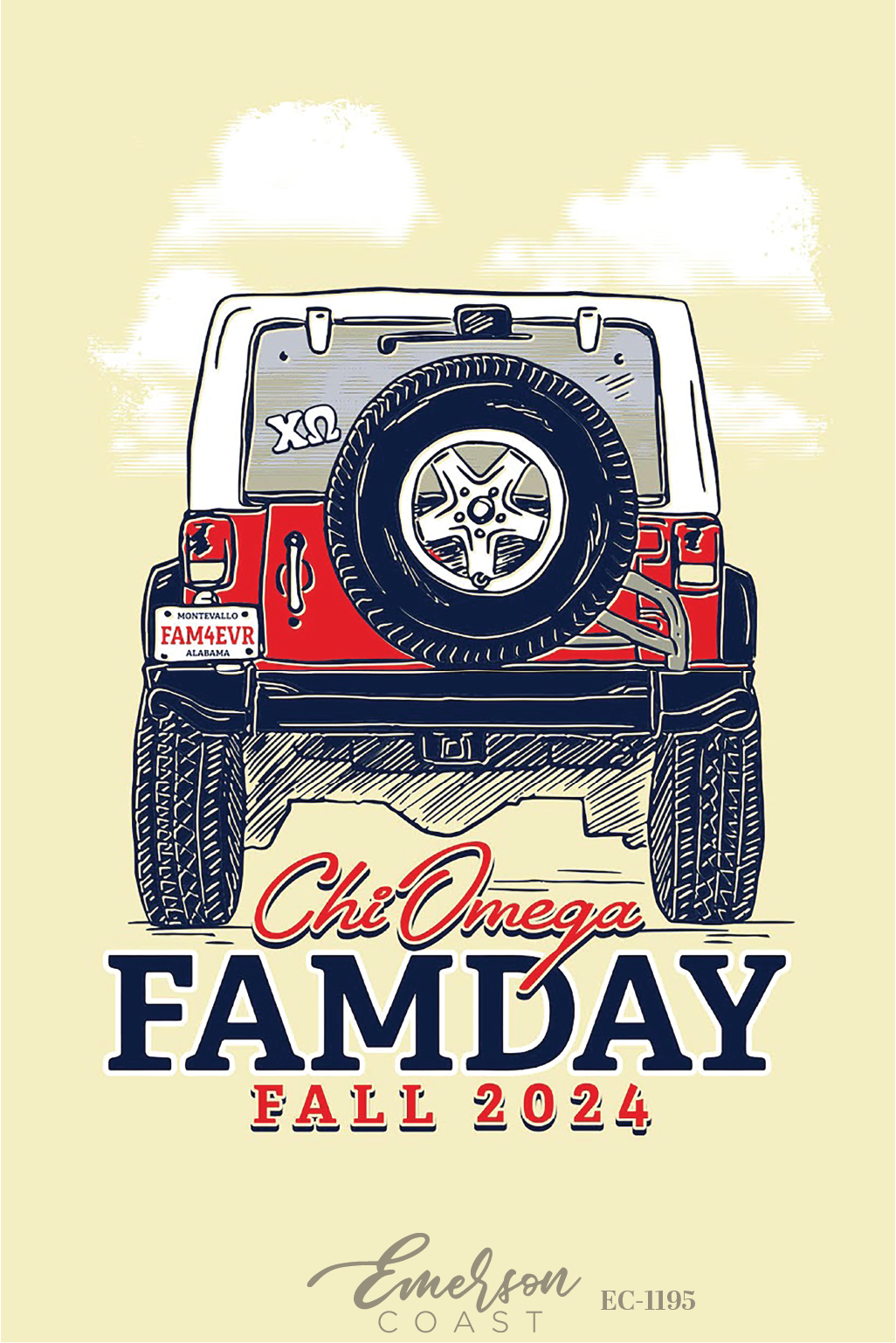 Chi Omega Jeep Family Weekend T-Shirt