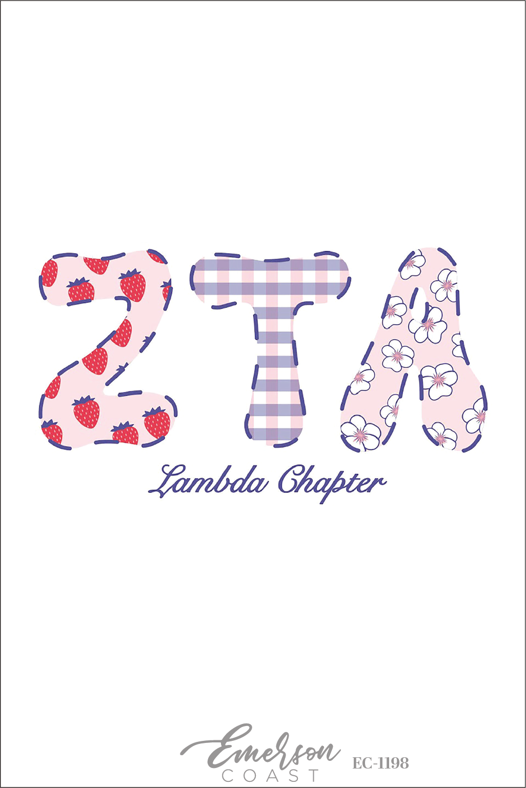 Zeta Tau Alpha Stitched By Sisterhood Bid Day T-Shirt