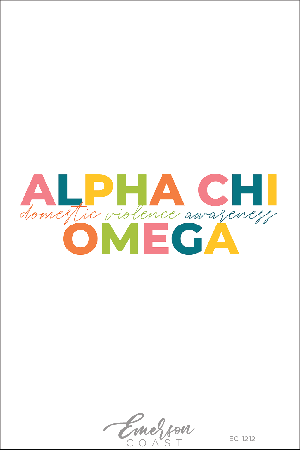 Alpha Chi Omega Colorful DVA Philanthropy T-Shirt