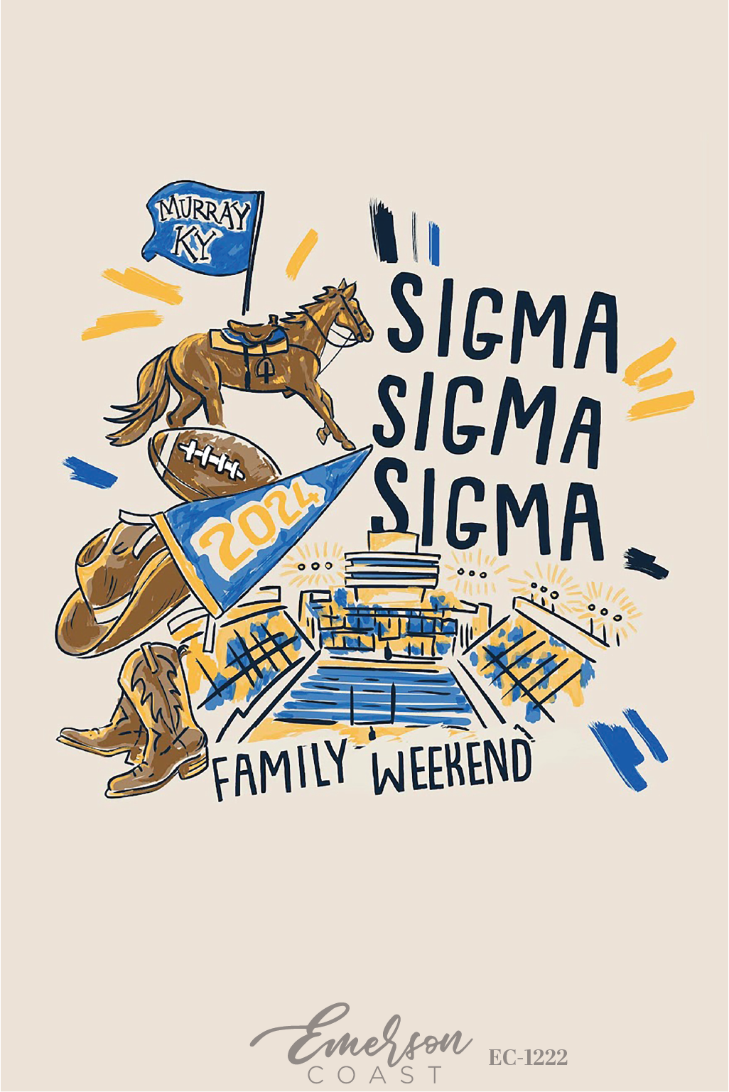 Sigma Sigma Sigma Murray State University Family Weekend T-Shirt