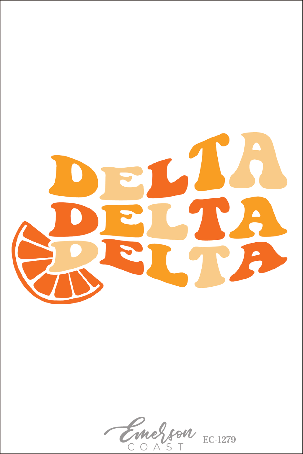 Delta Delta Delta Orange Crush Bid Day T-Shirt