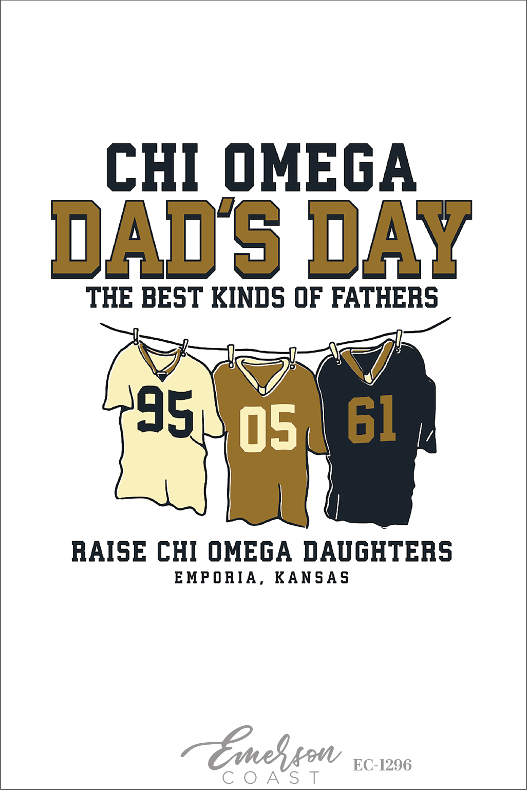 Chi Omega Emporia State University Dad's Day Jerseys T-Shirt