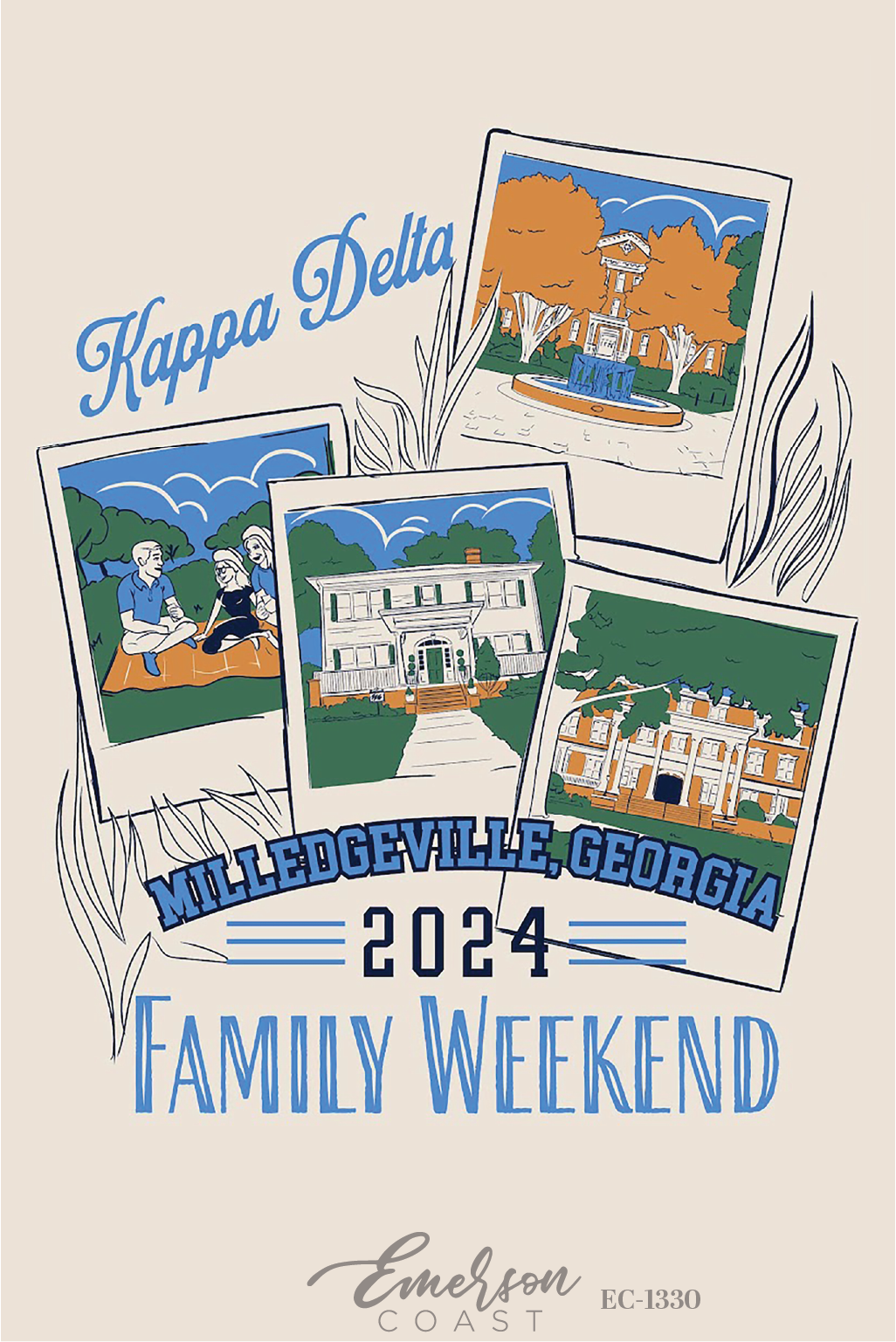 Kappa Delta Georgia College Polaroid Family Weekend T-Shirt