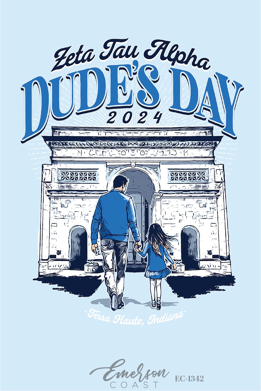 Zeta Tau Alpha Indiana State University Dude's Day T-Shirt