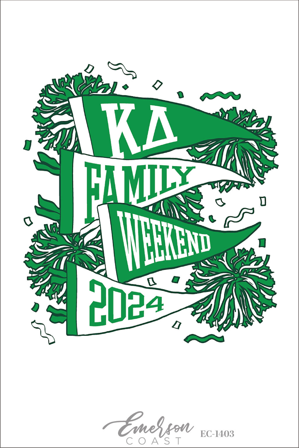 Kappa Delta Georgia College And State University Family Weekend Pennants T-Shirt