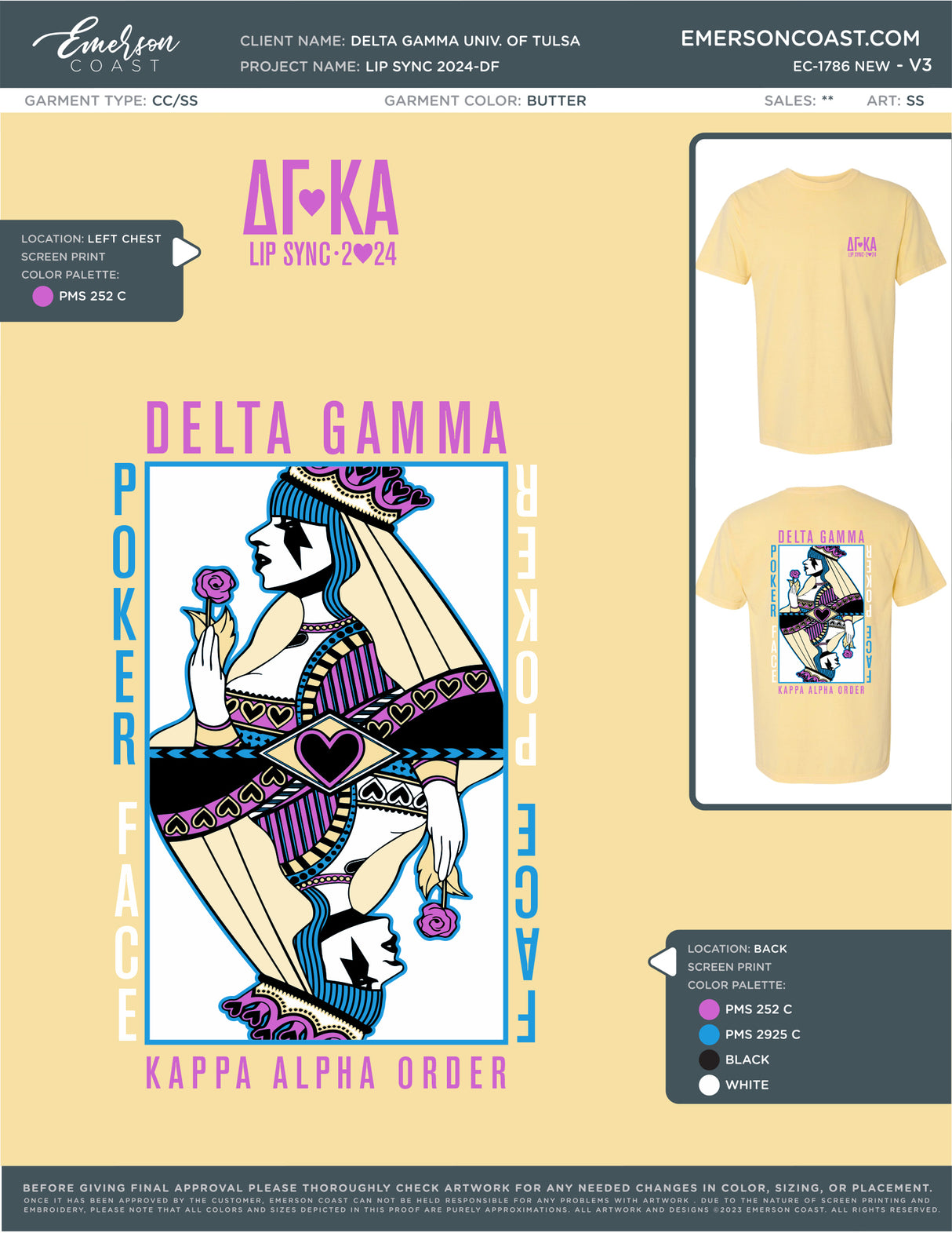 EC-1786 NEW Delta Gamma University of Tulsa Lip Sync 2024-DF