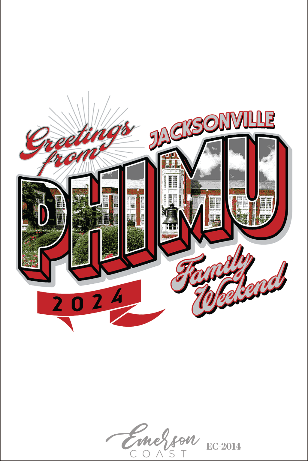Phi Mu Jacksonville State University Family Weekend Postcard T-Shirt
