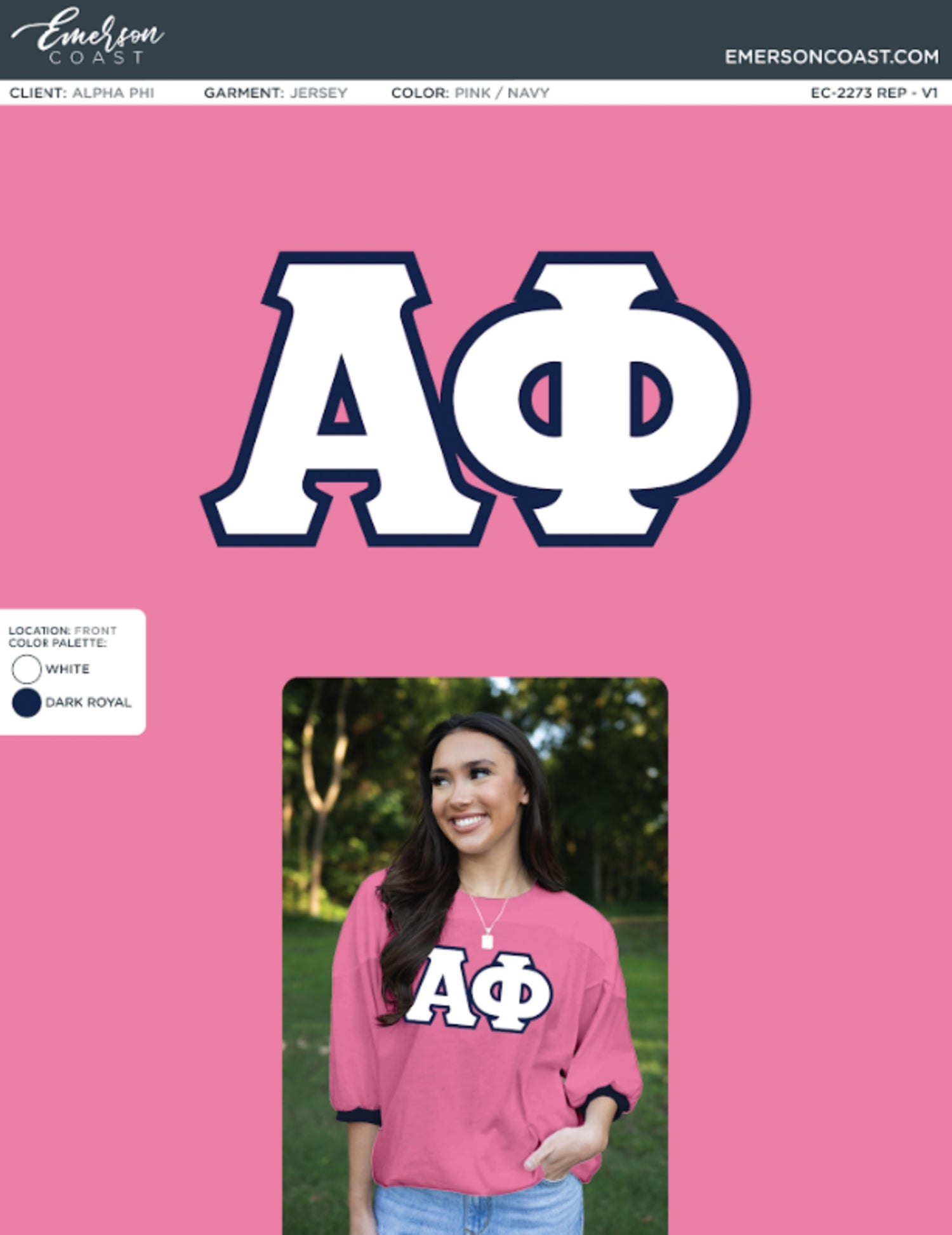EC-2273 REP Alpha Phi University of Mississippi Bid Day Jersey 2024-BD ZOOM