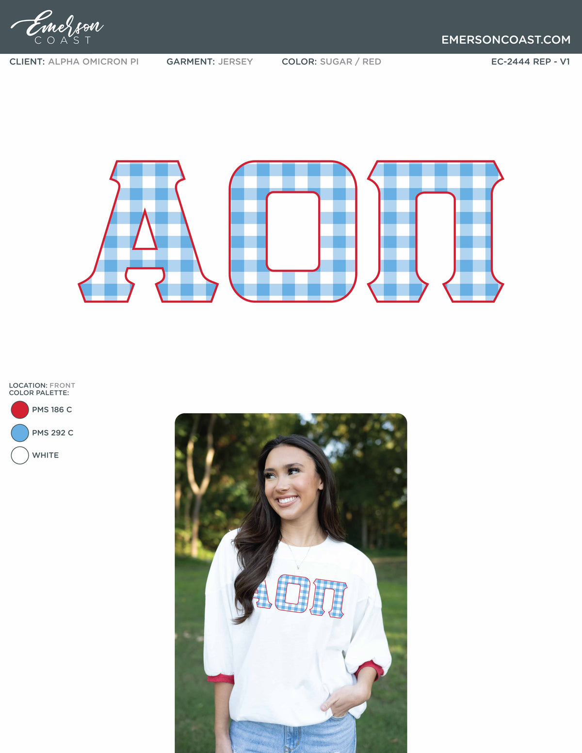 EC-2444 REP Alpha Omicron Pi University of Texas at San Antonio Jersey 2024-REC_