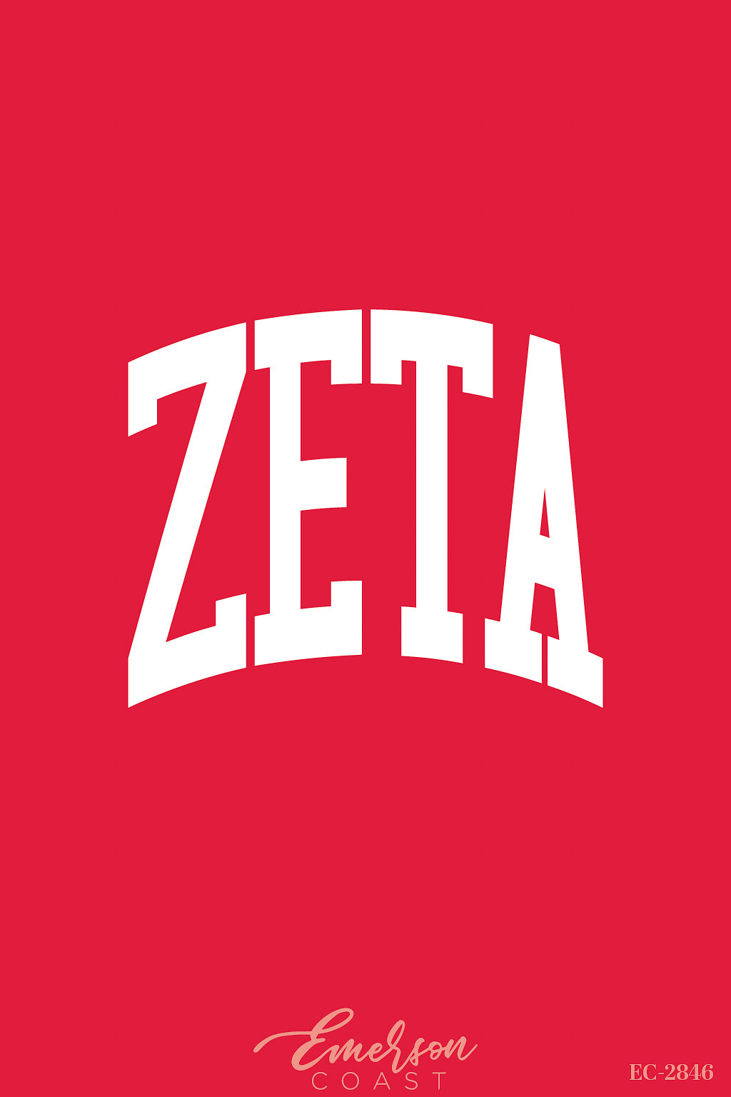 Zeta Tau Alpha Simple Red Varsity Tee
