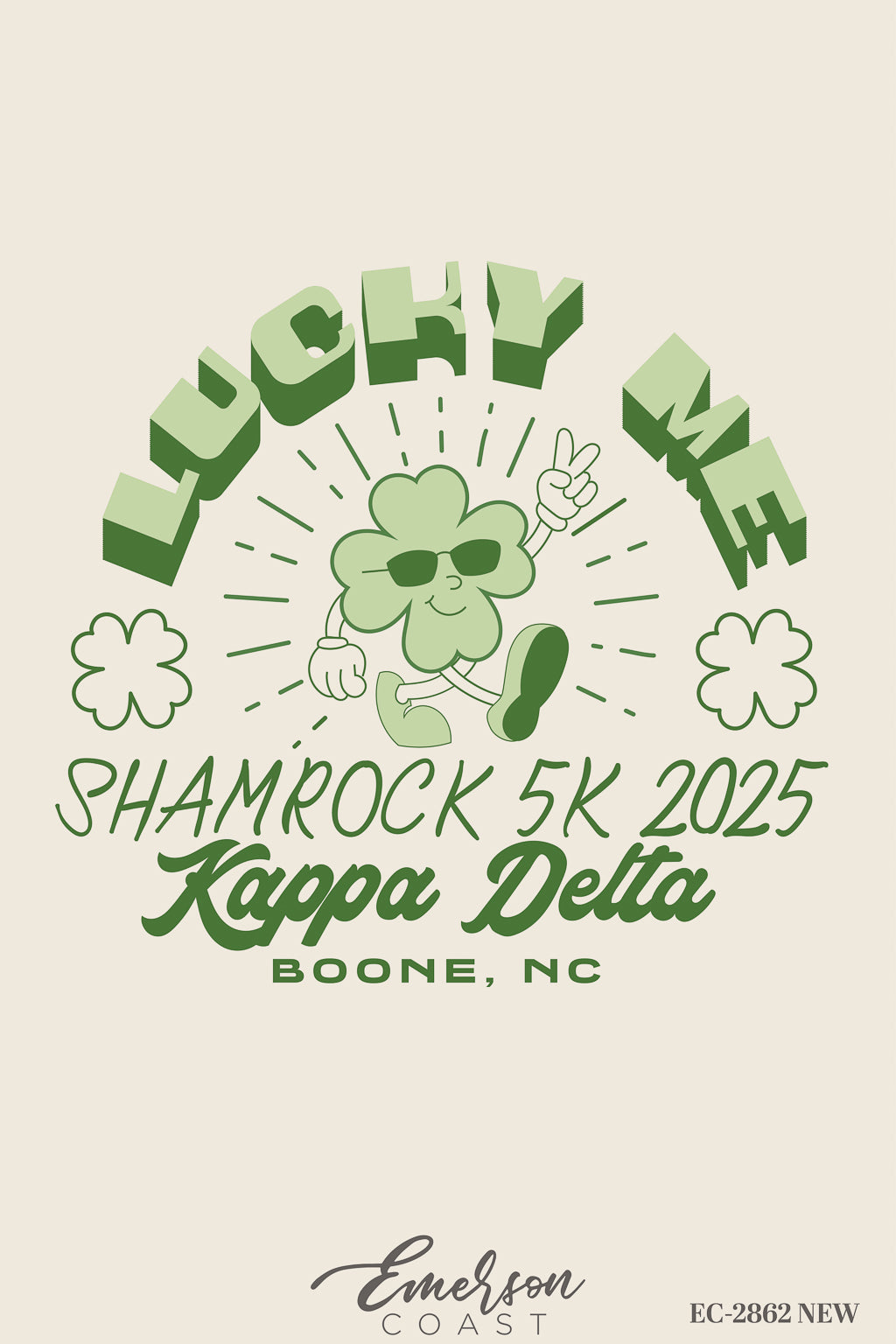 Kappa Delta Appalachian State University Shamrock 5K Philanthropy Tshirt