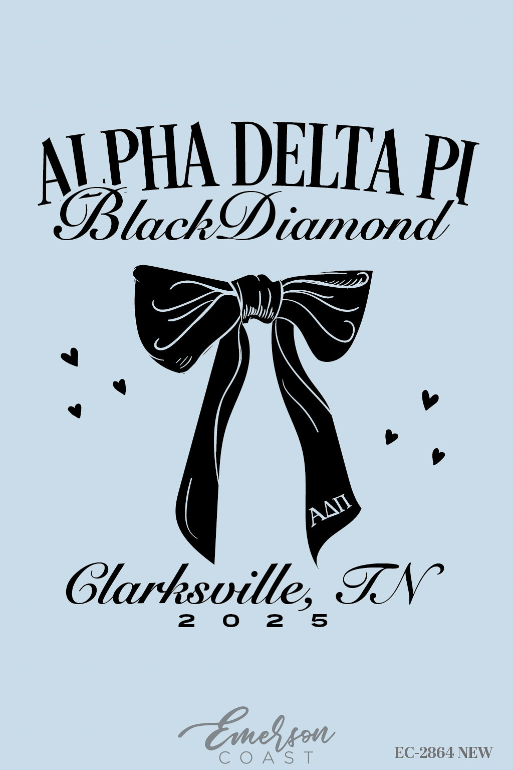 Alpha Delta Pi Austin Peay State University Black Diamond Formal Tshirt
