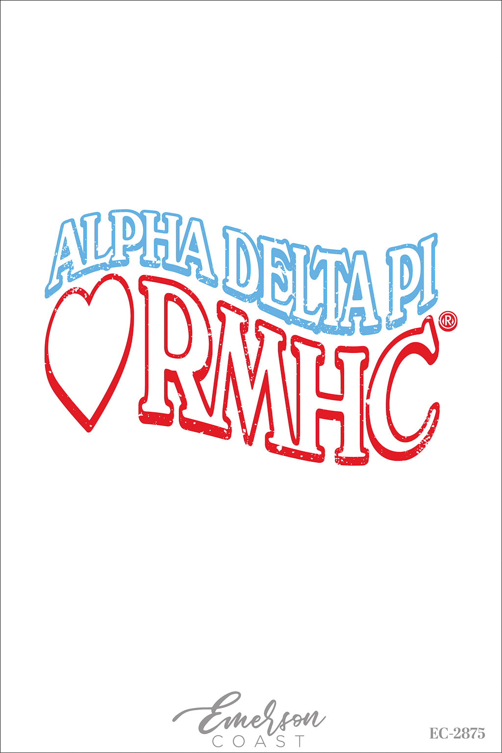 Alpha Delta Pi Loves RMHC Distressed Philanthropy Tee - Emerson Coast