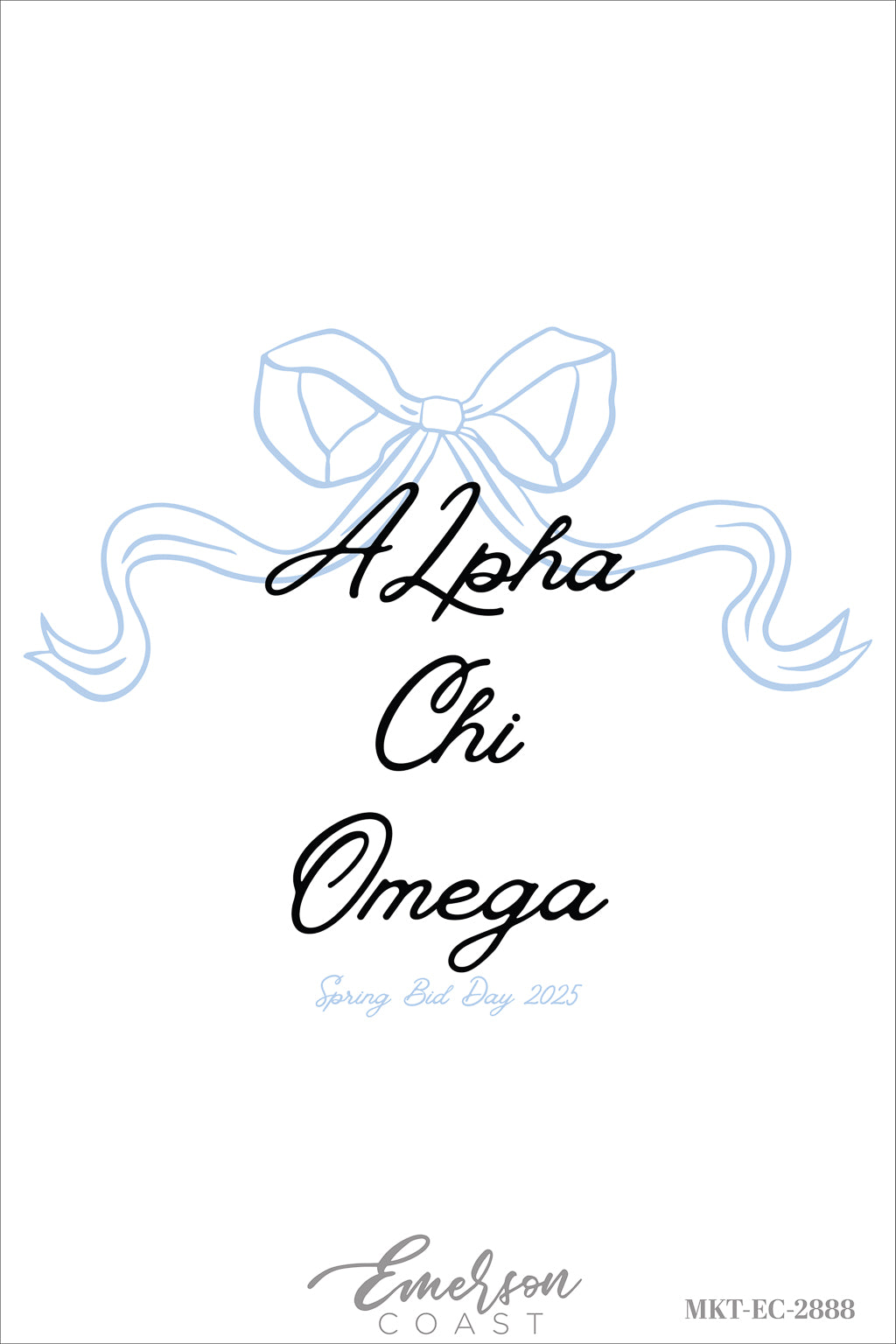 Alpha Chi Omega Fancy Bow Bid Day Baby Tee