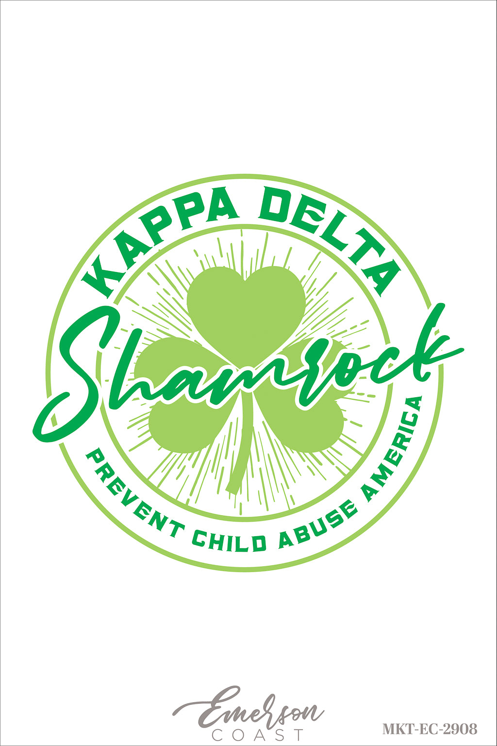Kappa Delta University of North Carolina at Charlotte Shamrock Philanthropy Tshirt