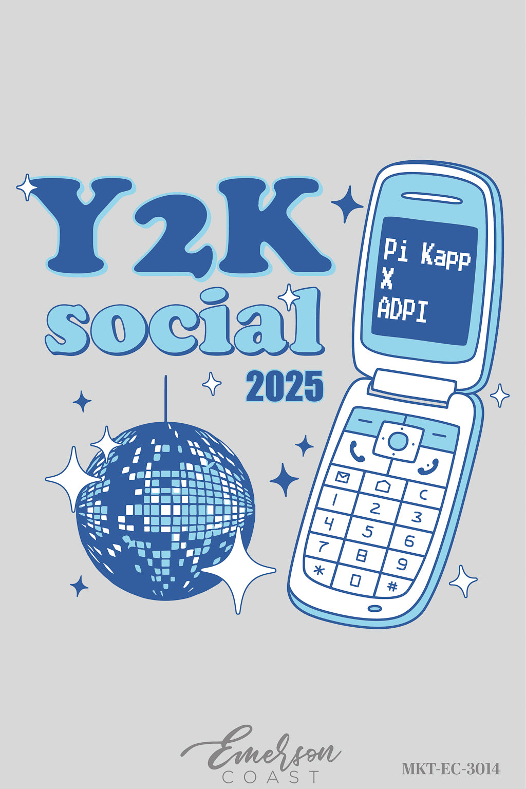 Alpha Delta Pi Georgia College & State University Y2K Social Tee