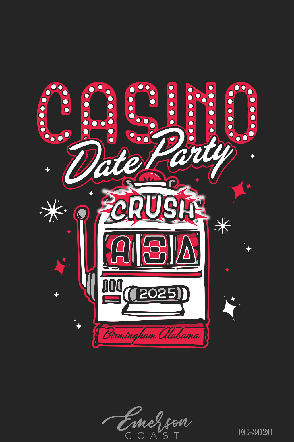 Alpha Xi Delta University of Alabama at Birmingham Casino Party Tshirt