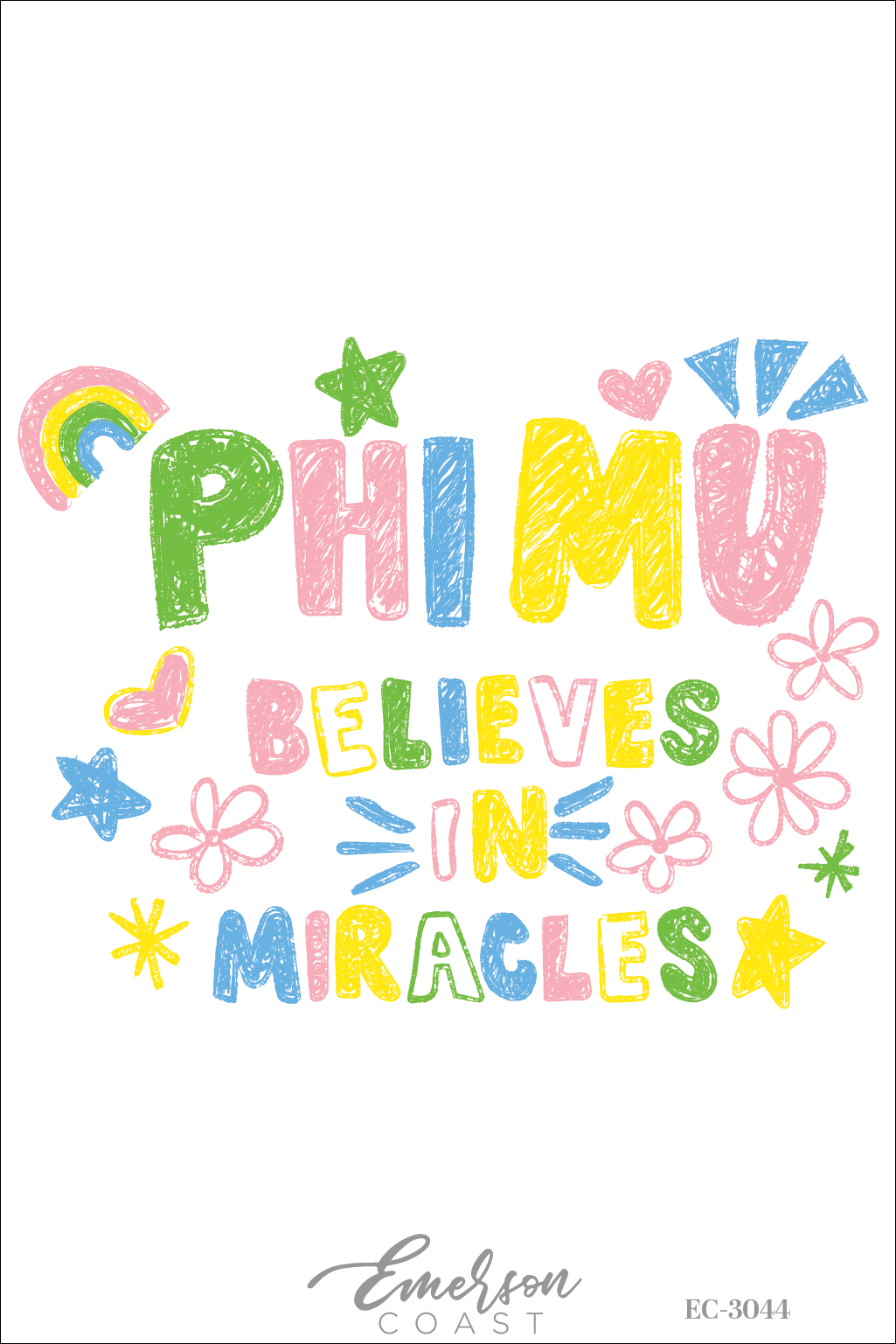 Phi Mu Believe In Miracles Philanthropy Tee