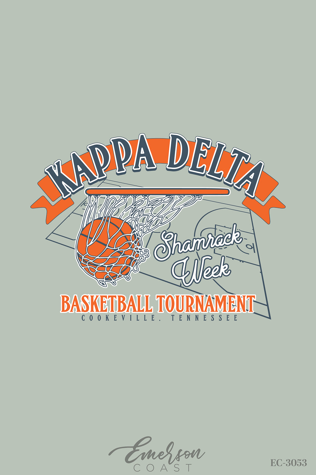 Kappa Delta Tennessee Tech University Shamrock Week Basketball Tournament Tee