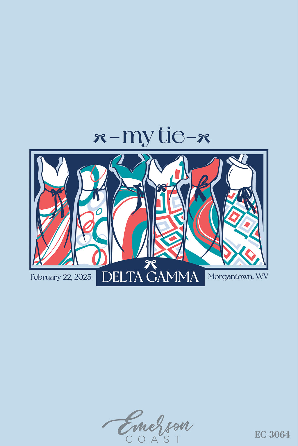 Delta Gamma West Virginia University My Tie Formal Tee