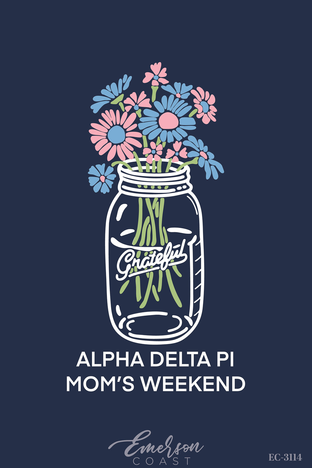 Alpha Delta Pi Miami University Mom's Weekend Mason Jar Tee