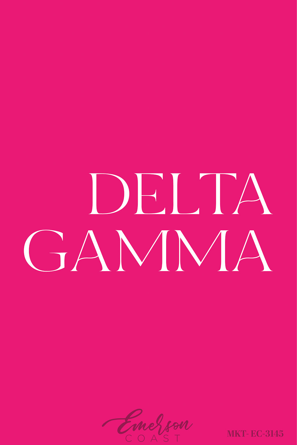 Delta Gamma Hot Pink Simple Recruitment Tee